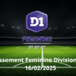 Classement Feminine Division 1 du 16/02/2025