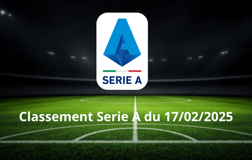 Classement Serie A du 17/02/2025