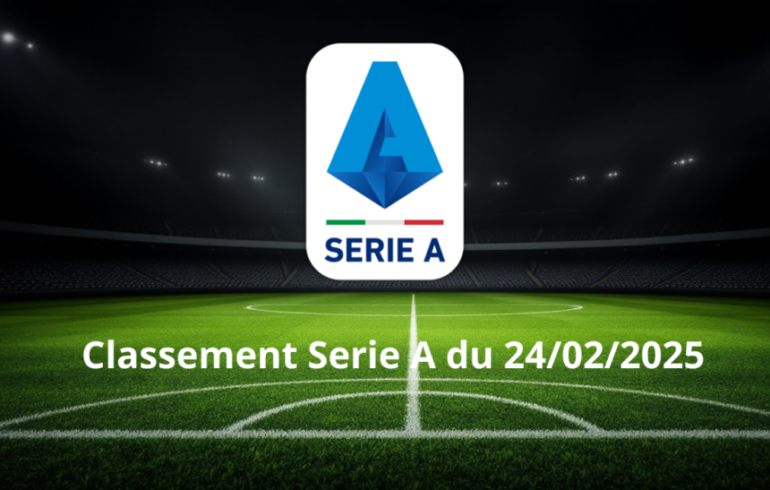 Classement Serie A du 24/02/2025