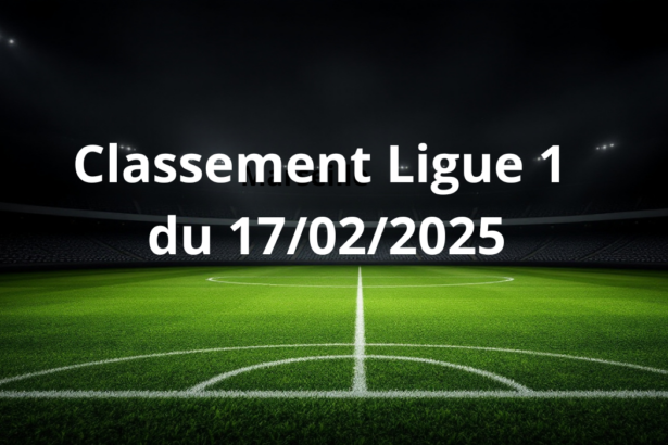 Classement Ligue 1 du 17/02/2025