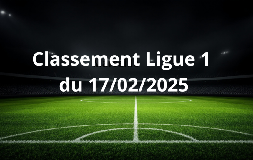Classement Ligue 1 du 17/02/2025
