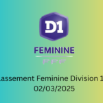 Classement Feminine Division 1 du 02/03/2025