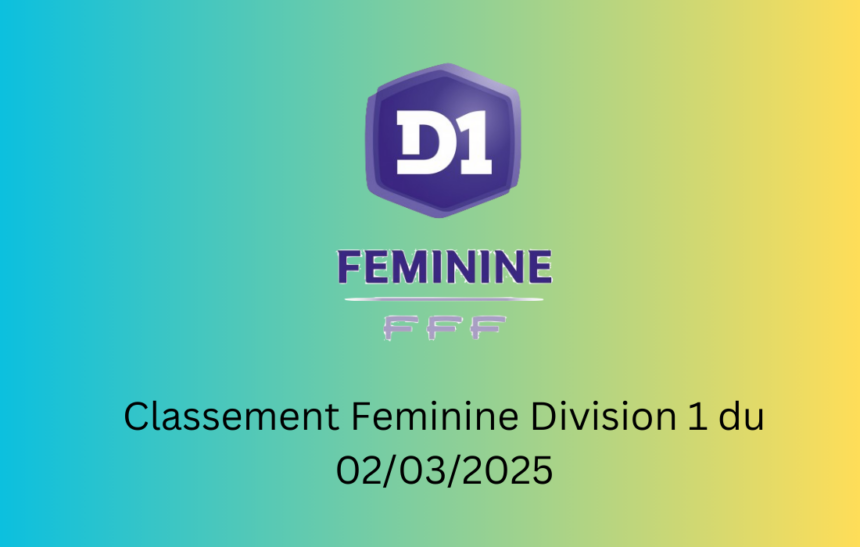 Classement Feminine Division 1 du 02/03/2025