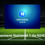 Classement National 1 du 02/03/2025