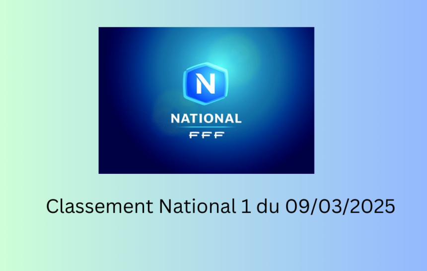 Classement National 1 du 09/03/2025