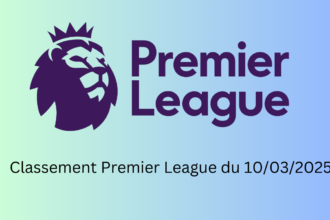 Classement Premier League du 10/03/2025