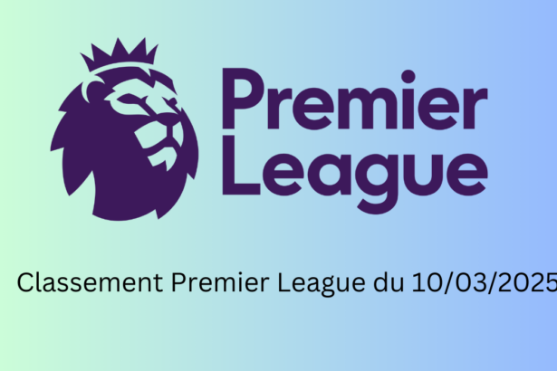 Classement Premier League du 10/03/2025